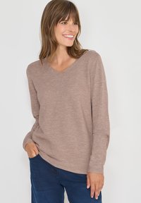 Пуловер с вырезом V Пуловер с вырезом V